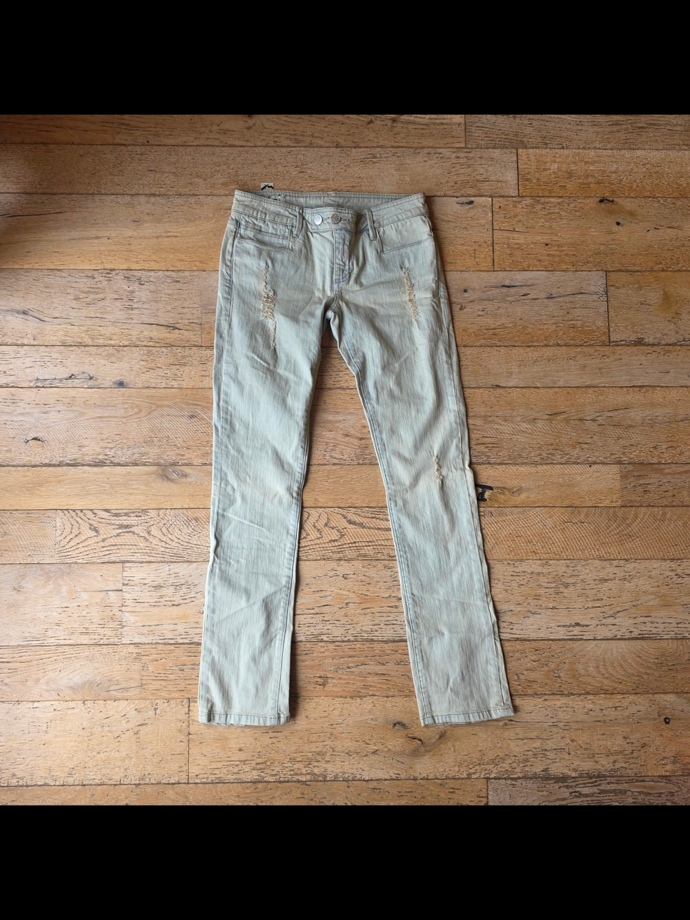 2009 Vintage Quiksilver Roxy Women's Straight Leg Jeans Light Blue surfergirl